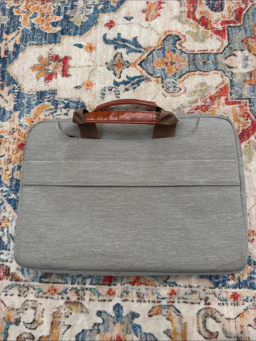 Lacdo Gray Padded Laptop Carrying Case Briefcase w/ Storage Pockets